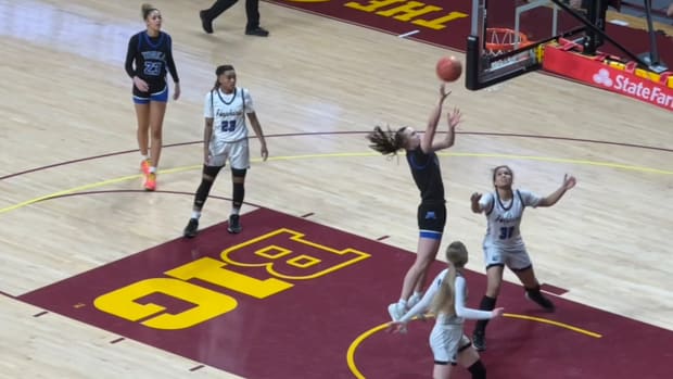 Minnetonka's Harley Wock makes a layup during the Class 4A state championship game against Hopkins on Saturday, March 16, 2024, at Williams Arena in Minneapolis.
